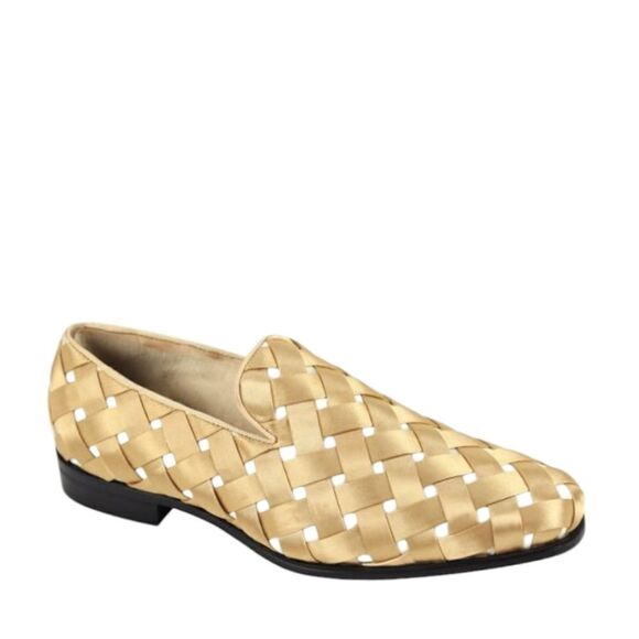 MEN'S FASHION PLAIN TOE SMOKER DRESS WEAVE SLIP ON BY AFTER MIDNIGHT. PRINCE. - Picture 2 of 2